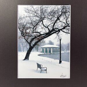 WASH PARK DENVER SNOWY DAY 5 x 7 Photo Matted 8 x 10 Signed COA